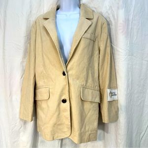 LEDiN New Trend Corduroy Cream Blazer | M-Unisex